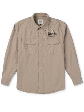 Seager X Mossy Oak Duck Embroidered Button Up Shirt